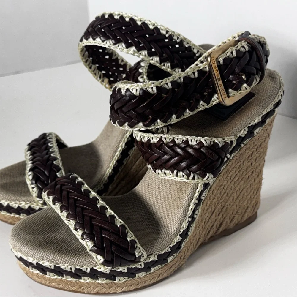Tory Burch Lilah Wedge Sandals size 35 made in Spain
